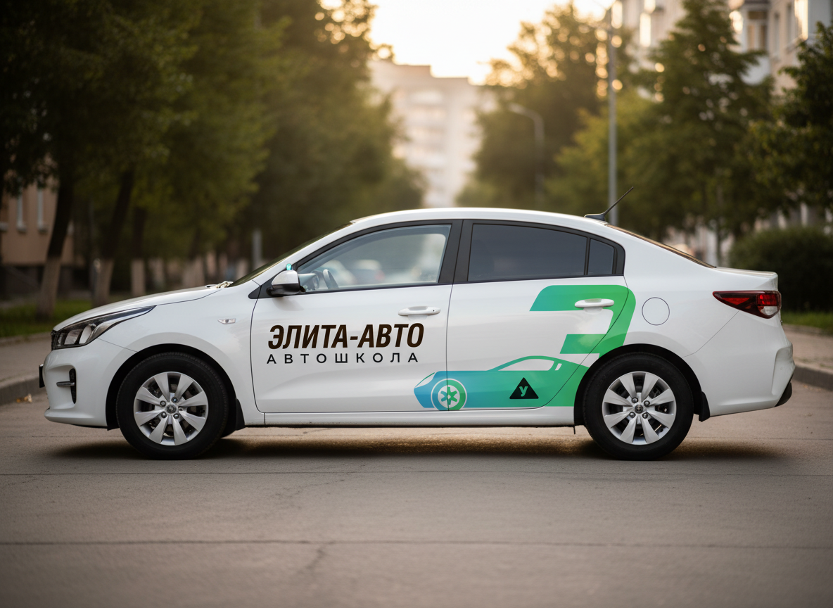Kia Rio Sedan — учебный автомобиль автошколы Элита
